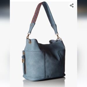 Steve Madden Blue Faux Leather Shoulder Bag
